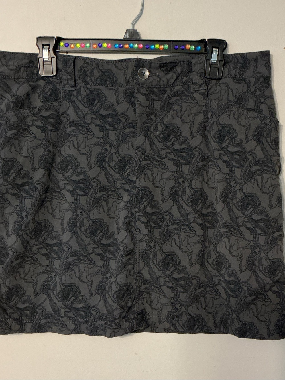 Eddie Bauer Dark Gray Skort W/ Floral Print
